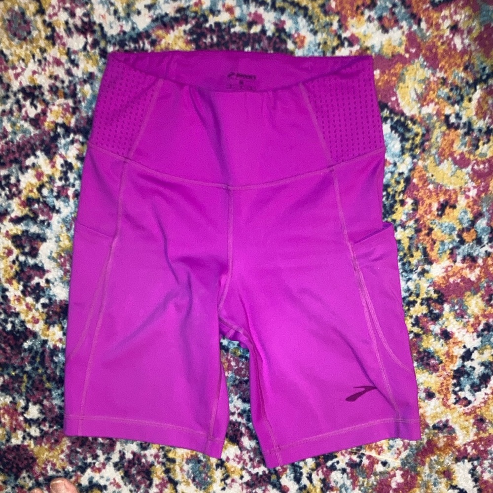 Brooks Pink Biker Shorts